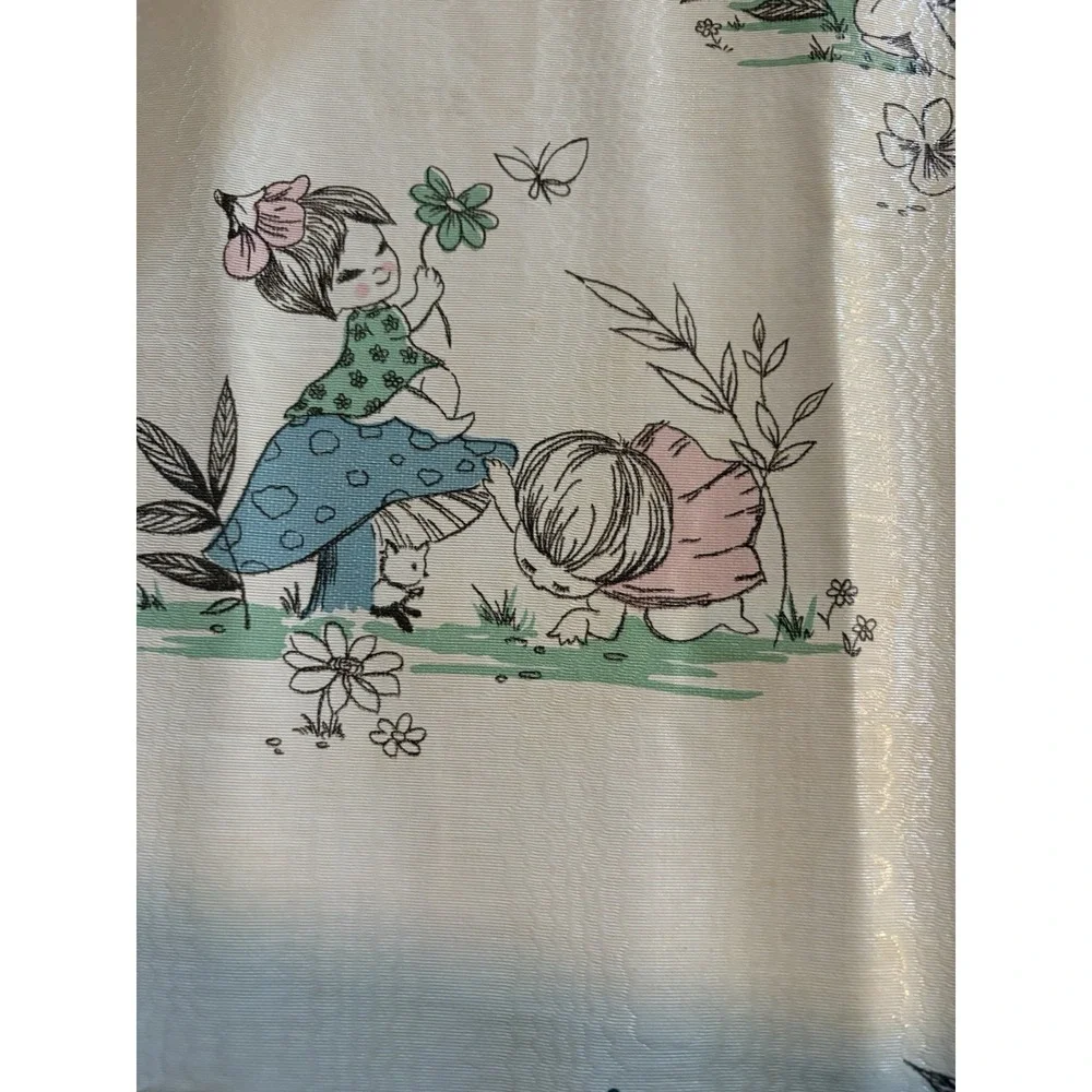 VTG Wallpaper Roll Plus Scraps‎ Whimsical Fairies & Animals 23